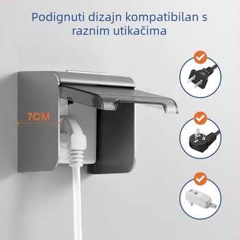 Vijčani vodootporni spremnik za neusklađenu utičnicu na pametnom WC-u s zaštitnim poklopcem prekidača za oslobađanje vode