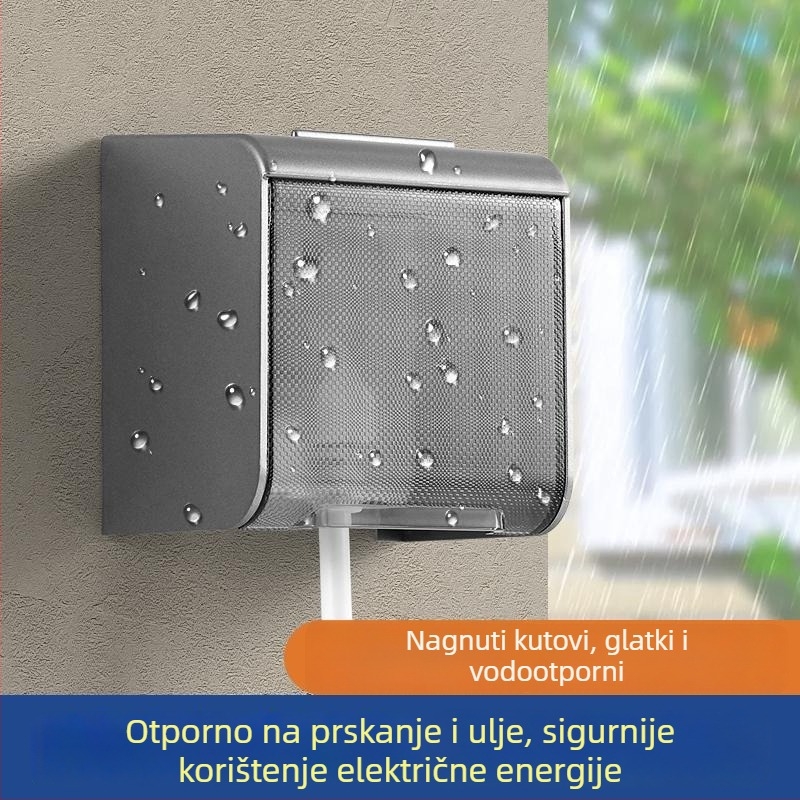 Vijčani vodootporni spremnik za neusklađenu utičnicu na pametnom WC-u s zaštitnim poklopcem prekidača za oslobađanje vode