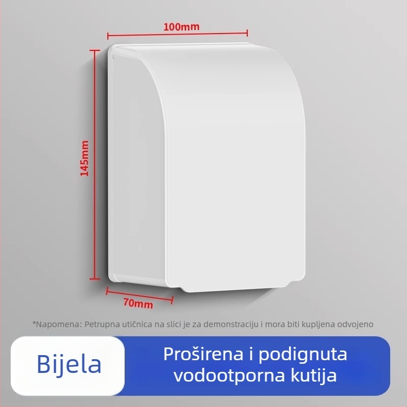 86-tipni uklonjivi vodootporni poklop za kupaonsku utičnicu i prekidač bojlera