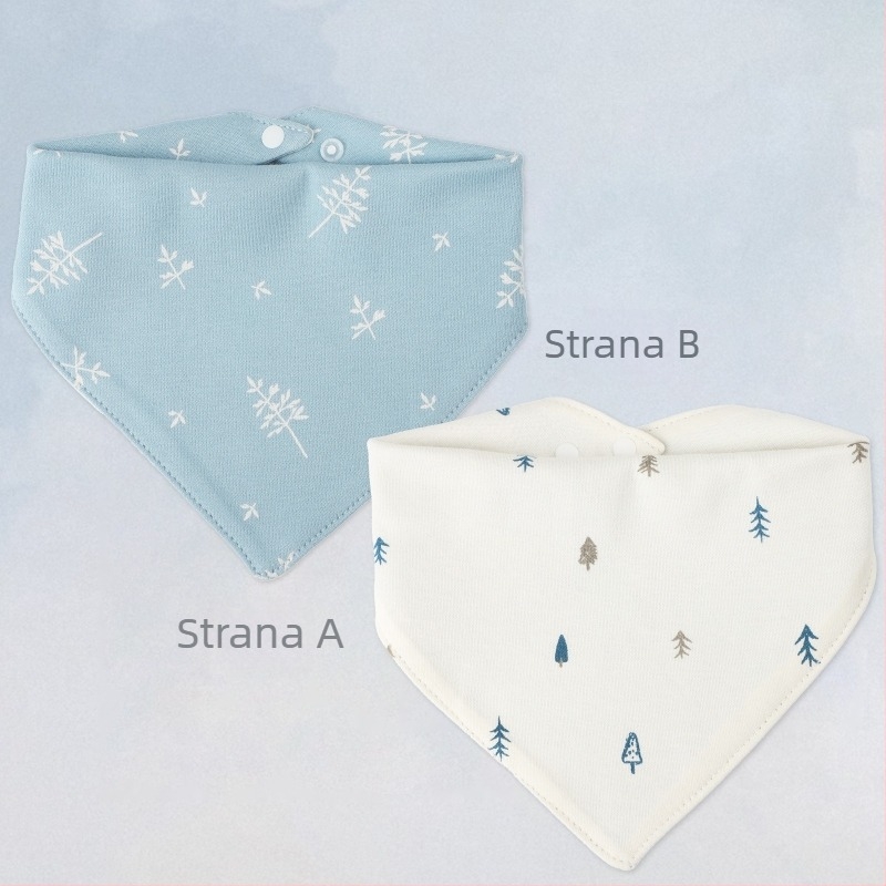Dječja trokutasta baveta s uzorkom crtih likova, od pamuka >95%, vodootporna, za novorođenčad 0–1 godina