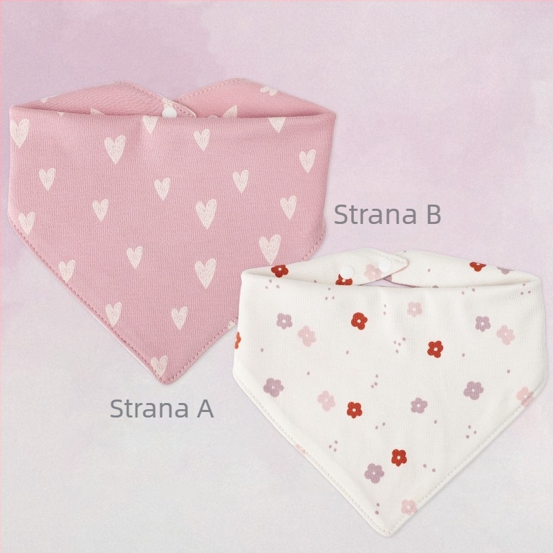Dječja trokutasta baveta s uzorkom crtih likova, od pamuka >95%, vodootporna, za novorođenčad 0–1 godina