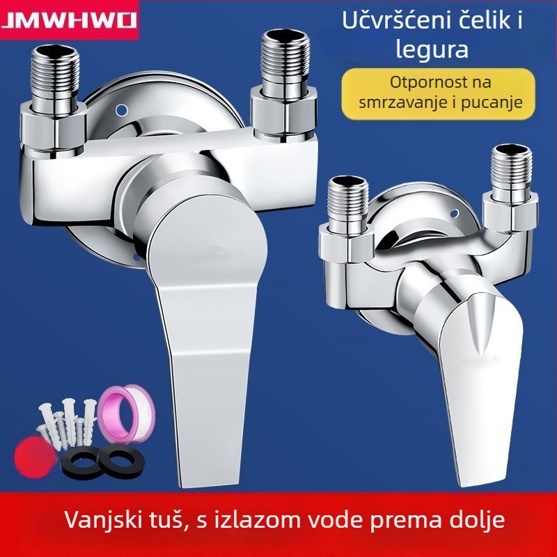 Tuš miješalni ventil za vruću i hladnu vodu, bakreno kućište, keramički disk ventil, model MZLY-01, DN15 priključci, radna temperatura 0-99°C