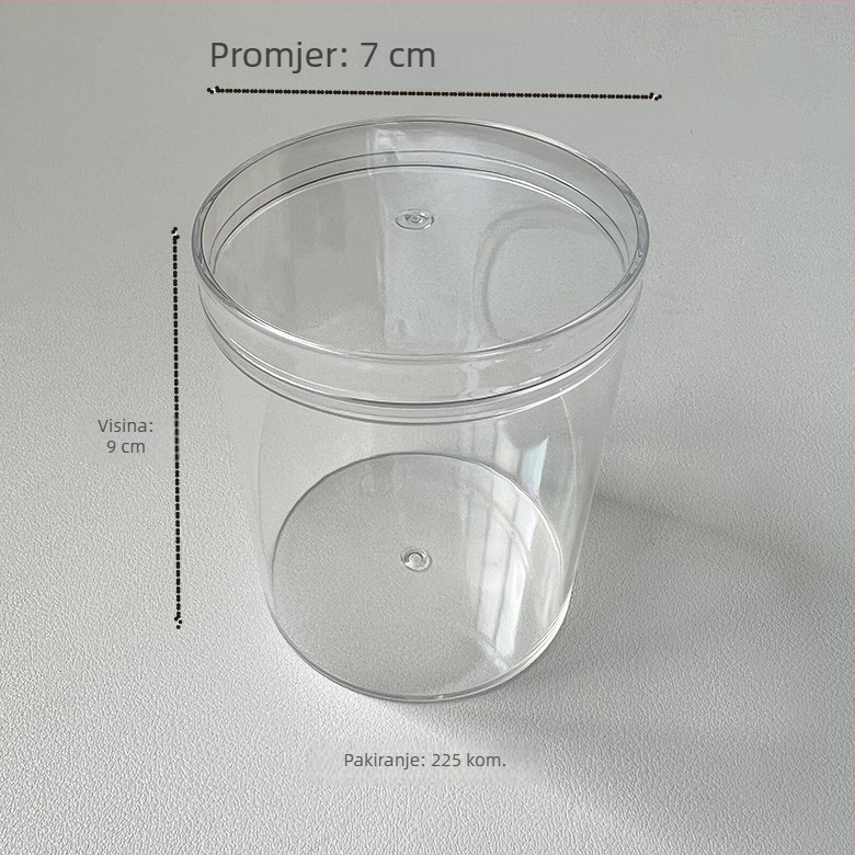 Prozirna plastična kutija za hranu s poklopcem, pravokutna, zatvarljiva, više modela, marka Jin Peng, tiskano logo