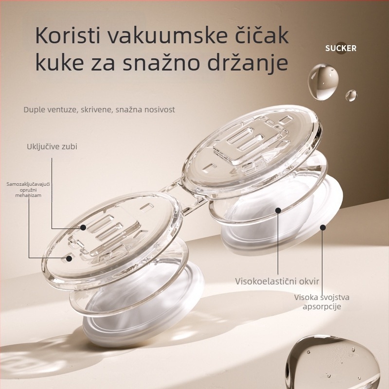 Zidna kutija za papir toaletnog papira i spremnik za maramice za lice, ovalni oblik, plastika, moderan minimalistički dizajn