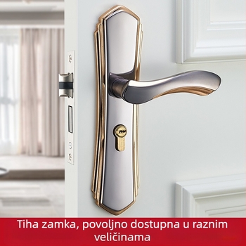 Ručna ručka za vrata spavaće sobe, željezo, moderni minimalistički stil (Model: T201_, Primjena: Vrata spavaće sobe, Materijal: Željezo)