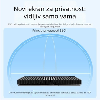 MacBook Air film za zaštitu privatnosti, potpuno zalijepljen sloj, 360° zaštita četiri strane, PET trostruki sloj konstrukcije