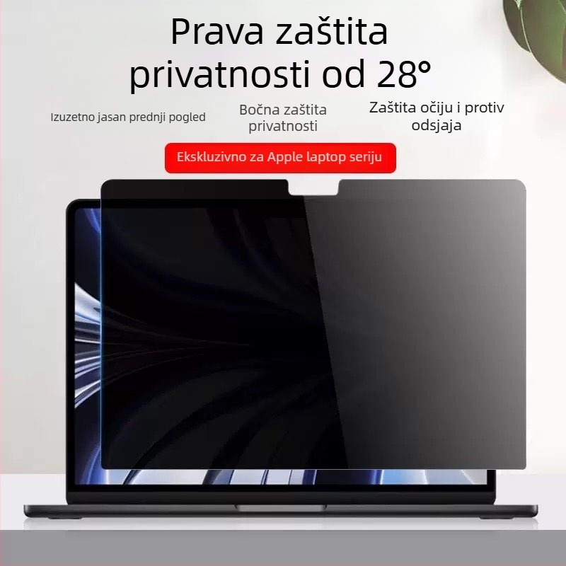MacBook Air film za zaštitu privatnosti, potpuno zalijepljen sloj, 360° zaštita četiri strane, PET trostruki sloj konstrukcije