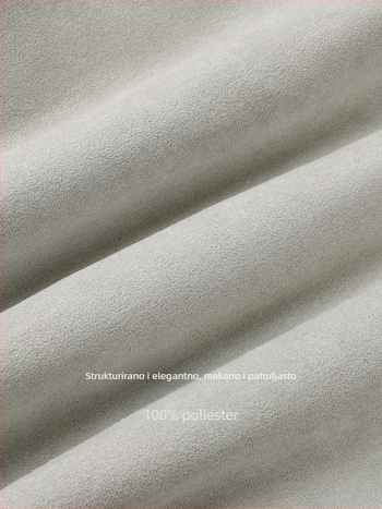 Ženska jakna od umjetnog velura s integriranim plišem, korejski stil, debela zimska, standardna duljina, zip, poliester