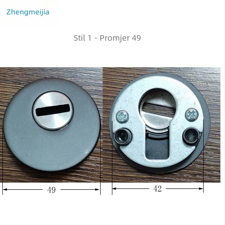 Set zaštitnih poklopaca rupe brave za ugrađeni senzor otiska prsta — nehrđajući čelik, ball lock, univerzalna kompatibilnost