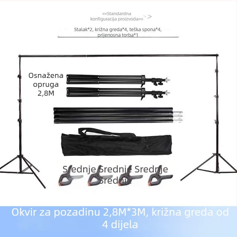 Fotografska pozadina Dragon Door Frame - metalna konstrukcija, 3 segmenta, nosivost 5 kg