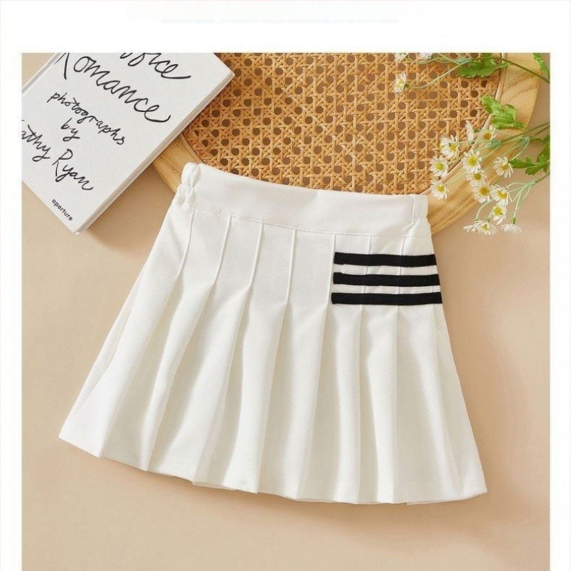 Dječja plisirana suknja u stilu fakulteta, 100% poliester, za djevojčice starije od 8 godina