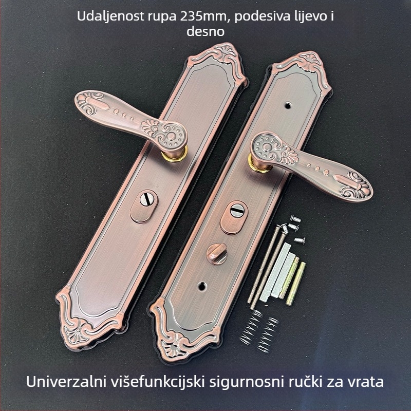 Xinpinfa kvaka za vrata od nehrđajućeg čelika sa zaključavanjem, staro-retro ručka, moderan minimalistički dizajn