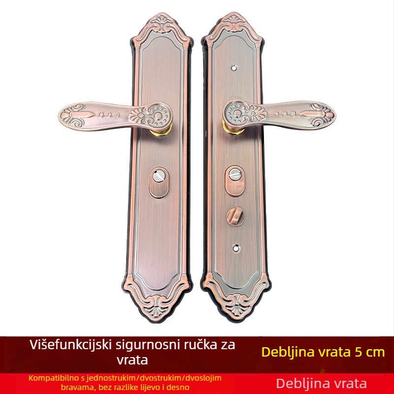 Xinpinfa kvaka za vrata od nehrđajućeg čelika sa zaključavanjem, staro-retro ručka, moderan minimalistički dizajn