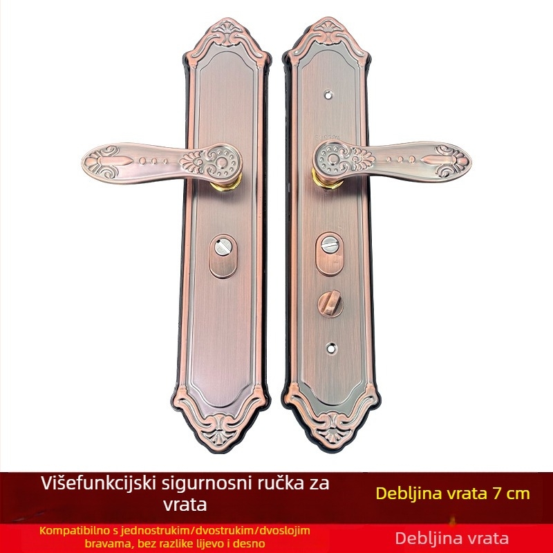 Xinpinfa kvaka za vrata od nehrđajućeg čelika sa zaključavanjem, staro-retro ručka, moderan minimalistički dizajn