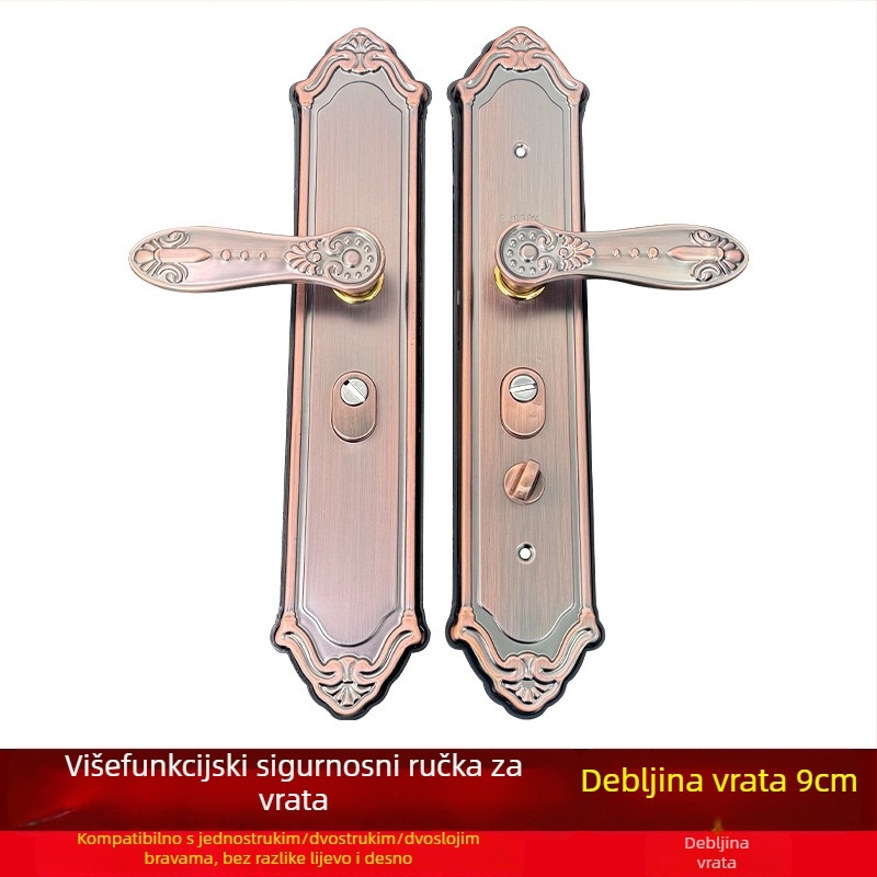 Xinpinfa kvaka za vrata od nehrđajućeg čelika sa zaključavanjem, staro-retro ručka, moderan minimalistički dizajn