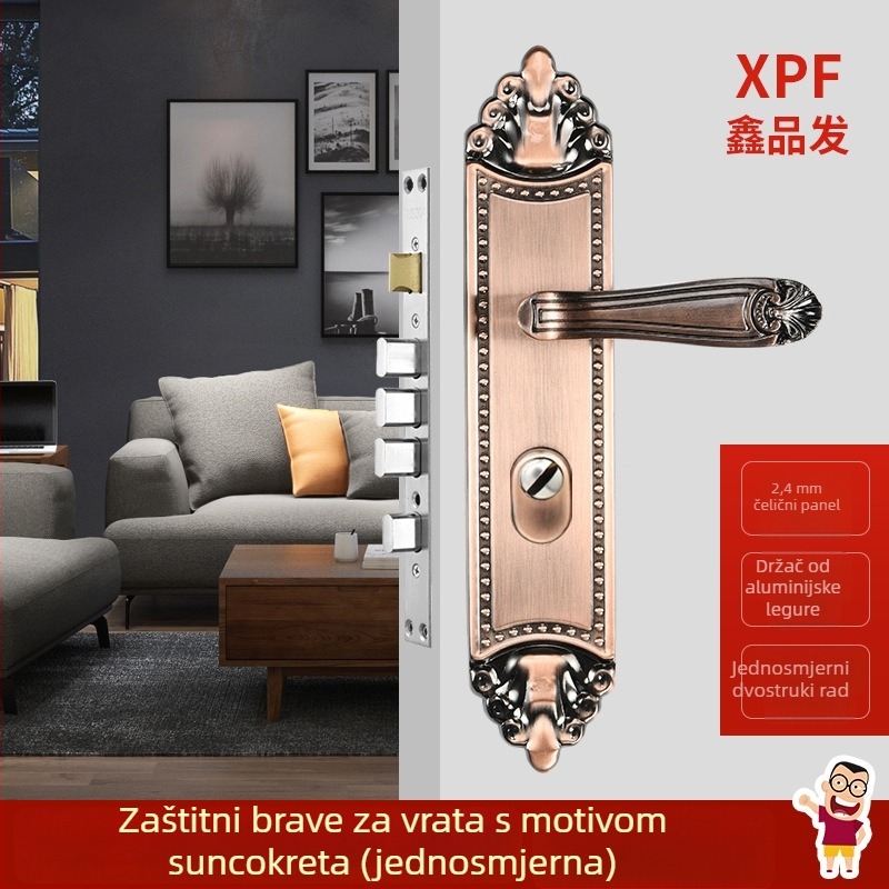 Katanac za ručicu sigurnosnih vrata – model 950001, aluminij, Xinpin hair, moderan stil jednostavnosti