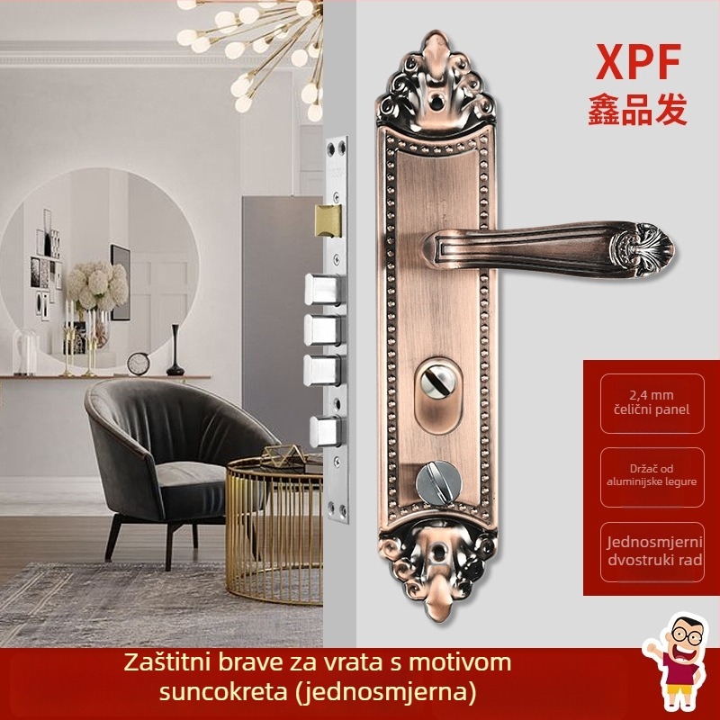 Katanac za ručicu sigurnosnih vrata – model 950001, aluminij, Xinpin hair, moderan stil jednostavnosti