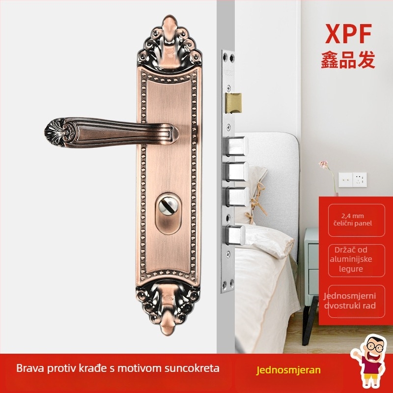 Katanac za ručicu sigurnosnih vrata – model 950001, aluminij, Xinpin hair, moderan stil jednostavnosti