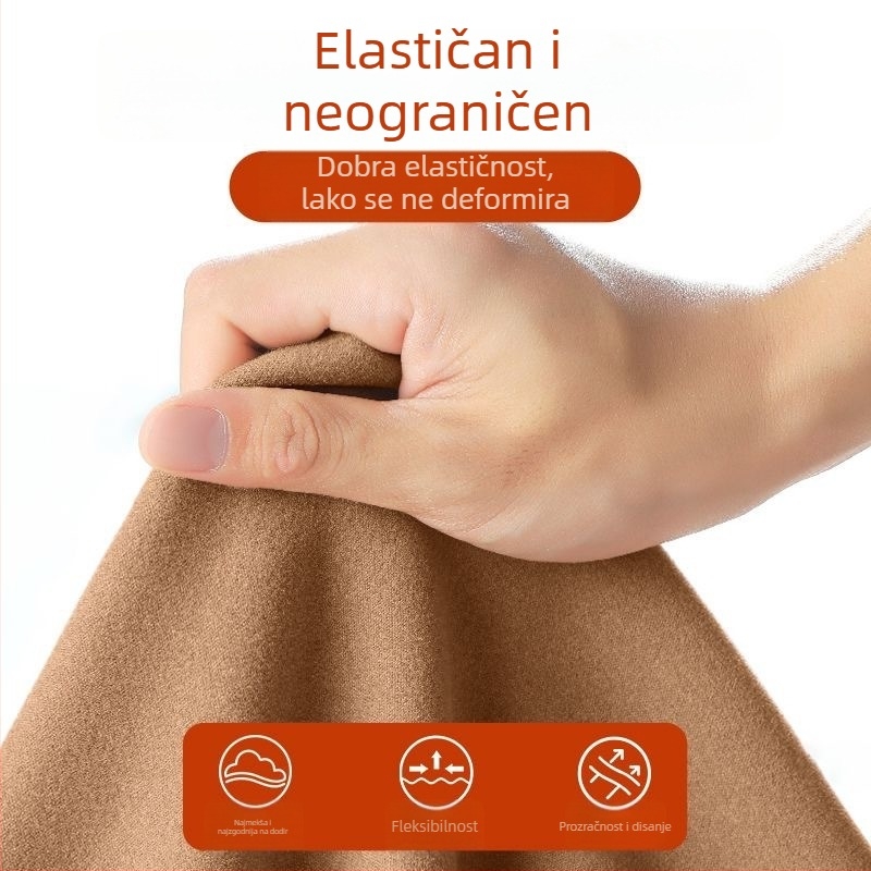 Muška majica s dugim rukavima, flis podstava, visoki ovratnik, zimski osnovni kroj, slim-fit