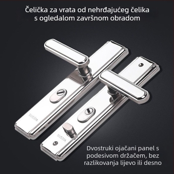 Drška za vrata s sigurnosnim zaključavanjem od nehrđajućeg čelika, model XJM01, moderni minimalistički stil