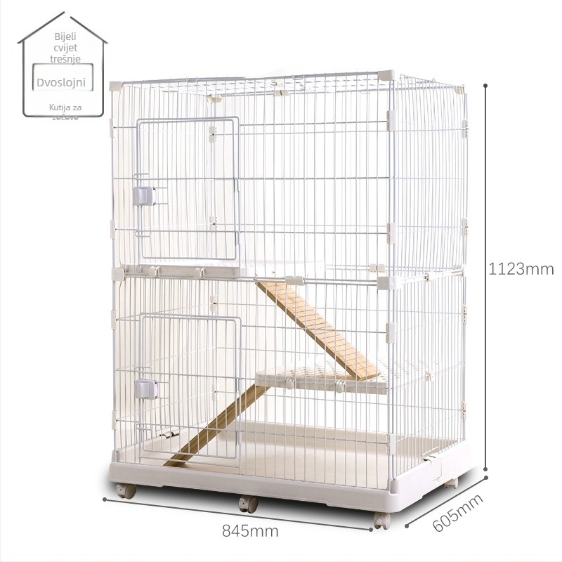 Višeslojni kavez za zečeve za unutarnju upotrebu, marka Chuangyi, materijal: plast-čelična konstrukcija