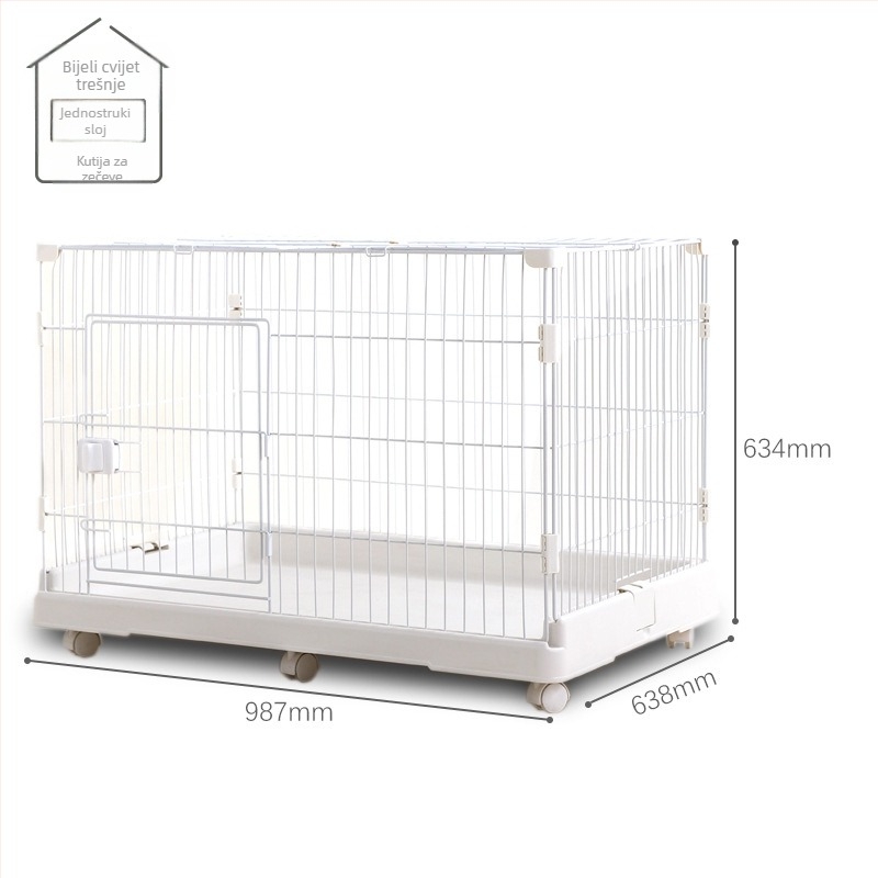 Višeslojni kavez za zečeve za unutarnju upotrebu, marka Chuangyi, materijal: plast-čelična konstrukcija