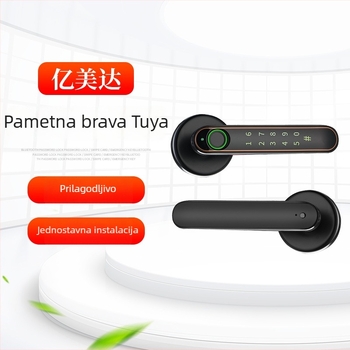 Yimeida Y198 Pametna Elektronička Brava za Vrata s Bluetoothom, Lozinkom i Otiskom Prsta za Drvena Vrata