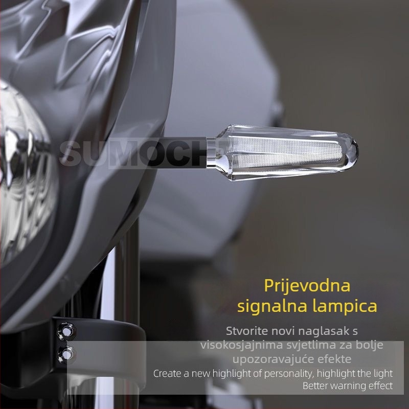 Kristalni LED pokazivač smjera za motocikle i električna vozila, 12V, univerzalno, ABS+LED