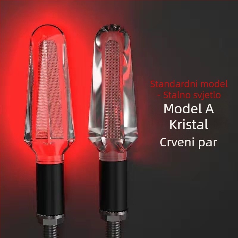 Kristalni LED pokazivač smjera za motocikle i električna vozila, 12V, univerzalno, ABS+LED