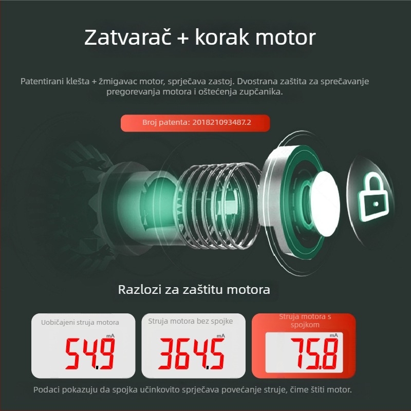 G190 Uređaj za otključavanje prstom na staklena vrata u uredu — bez bušenja, s okvirom ili bez, jednokrilna/dvokrilna vrata; 200 spremljenih otisaka; >20 000 otključavanja; skeniranje <0,5 s; lažno prepoznavanje <0,0001%.