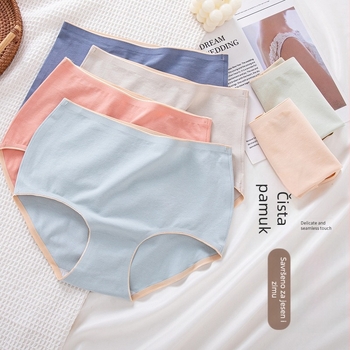 Ženske gaćice visokog struka bez šavova, pamuk, prozračne i antibakterijske; glavni materijal 95–100% pamuk; podstava prepona 100% pamuk