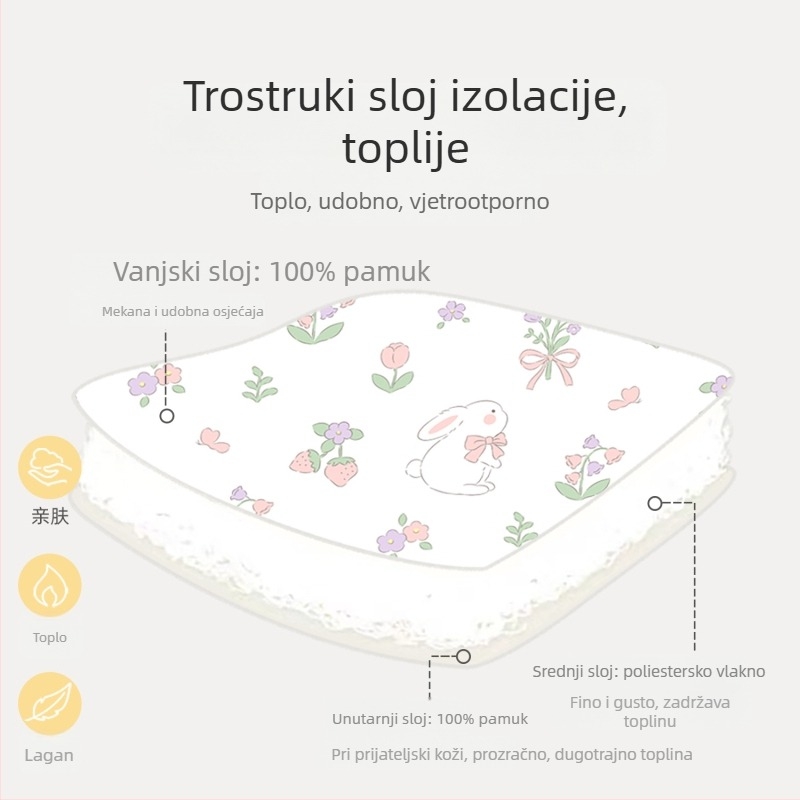 Unisex pamušne termo hlače za zimu, srednji pojas, 100% pamuk, sigurnosna razina A, s naljepnicom za vješanje