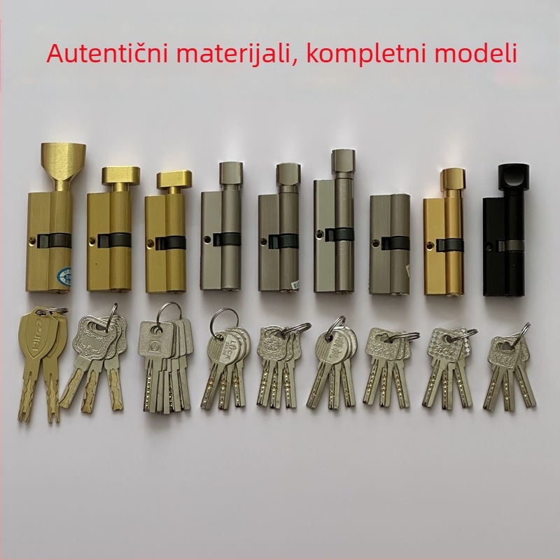 Cilindar zaključavanja za unutarnja vrata – bakar, model 15, Jin Chen, stil modernog minimalističkog