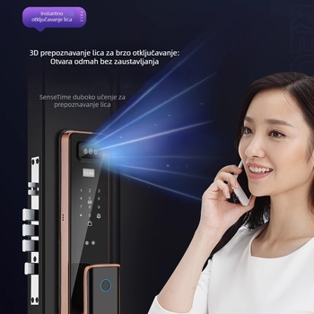 P20 3D otisak lica i prsta – kućni sigurnosni pametni zaključavanje, digitalni, s 100 memorija otisaka, do 100000 otključavanja, skeniranje <0,5 s, radna temperatura -20 do 60°C