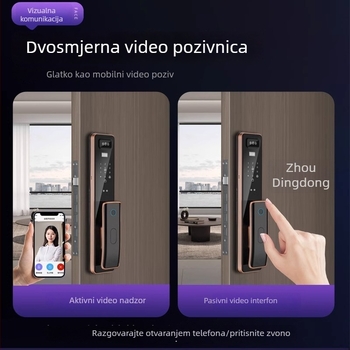 P20 3D otisak lica i prsta – kućni sigurnosni pametni zaključavanje, digitalni, s 100 memorija otisaka, do 100000 otključavanja, skeniranje <0,5 s, radna temperatura -20 do 60°C