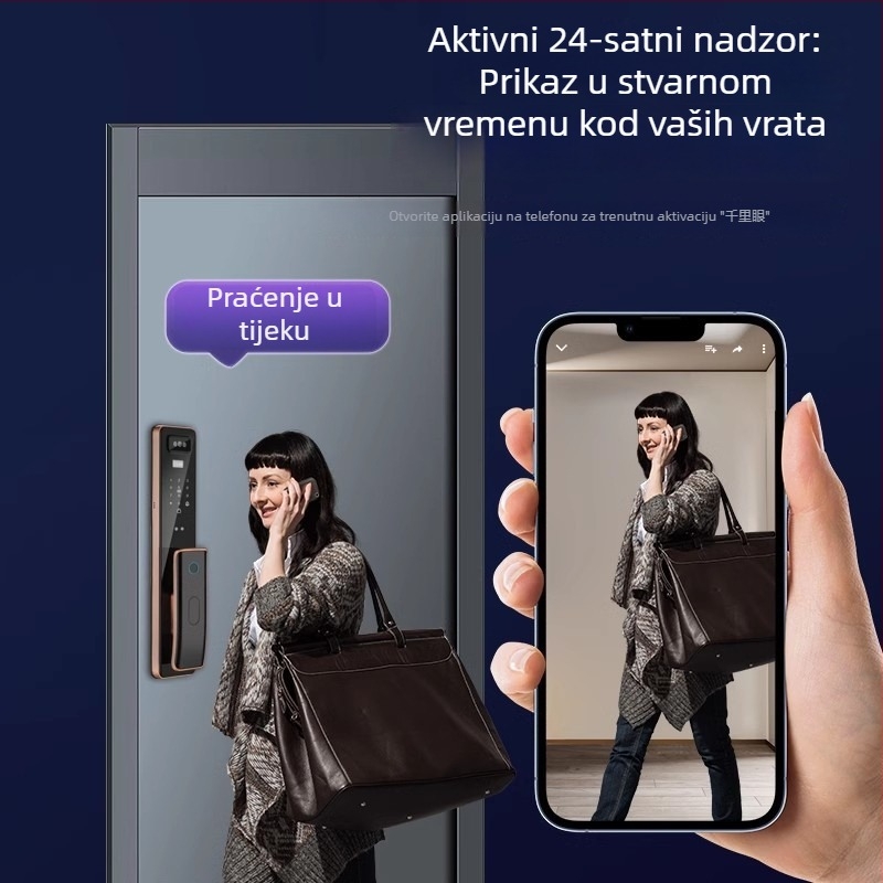 P20 3D otisak lica i prsta – kućni sigurnosni pametni zaključavanje, digitalni, s 100 memorija otisaka, do 100000 otključavanja, skeniranje <0,5 s, radna temperatura -20 do 60°C