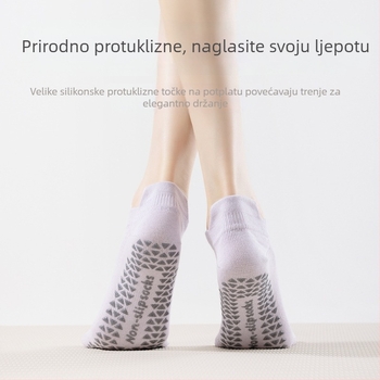 Ženske čarape s pet prstiju, od pamuka, kratke do gležnja, za unutarnji pilates i jogu, protivklizne i protiv trenja