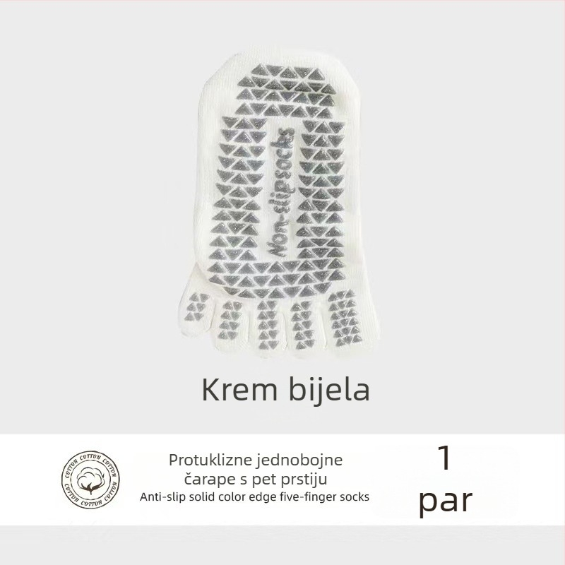 Ženske čarape s pet prstiju, od pamuka, kratke do gležnja, za unutarnji pilates i jogu, protivklizne i protiv trenja