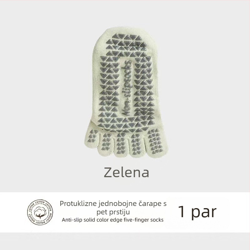 Ženske čarape s pet prstiju, od pamuka, kratke do gležnja, za unutarnji pilates i jogu, protivklizne i protiv trenja