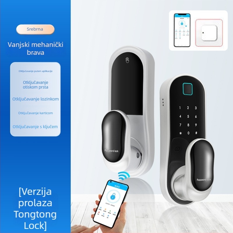 Jue Sheng FD-01 brava od cinkove legure s otiskom prsta i lozinkom za unutarnja drvena vrata, ured/stanovanje