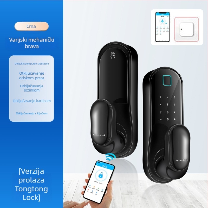 Jue Sheng FD-01 brava od cinkove legure s otiskom prsta i lozinkom za unutarnja drvena vrata, ured/stanovanje