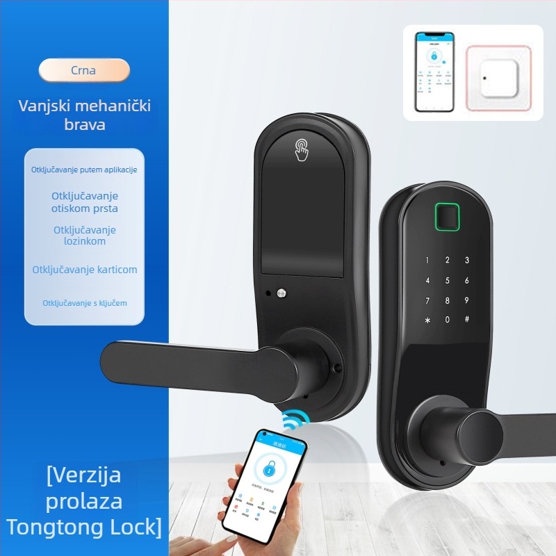Jue Sheng FD-01 brava od cinkove legure s otiskom prsta i lozinkom za unutarnja drvena vrata, ured/stanovanje