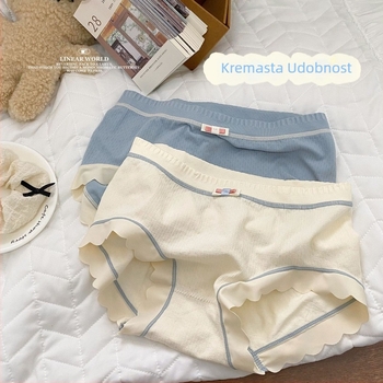 Ženske gaćice srednjeg struka od najlona, prozračne, bez vidljivih linija, podrška bokovima, jednofarbene