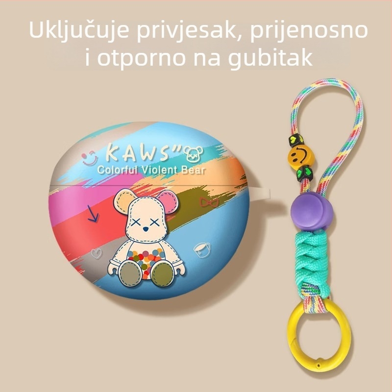 Kućište za Huawei FreeBuds 5i/6i – klip-stil, lik s karikature sa zvjezdicama, TPU mekano kućište s premazom u spreju