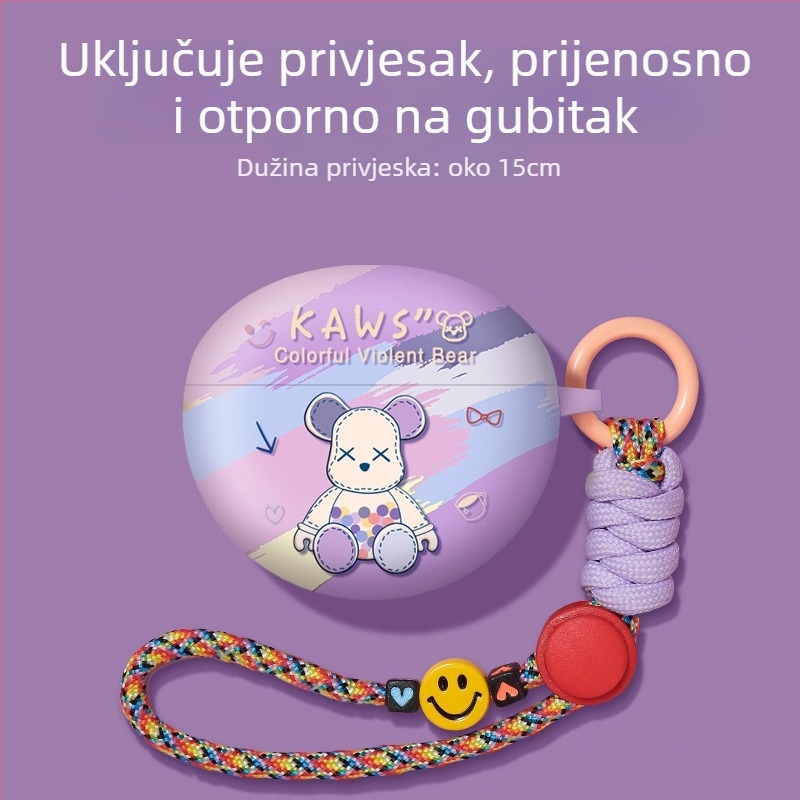 Kućište za Huawei FreeBuds 5i/6i – klip-stil, lik s karikature sa zvjezdicama, TPU mekano kućište s premazom u spreju