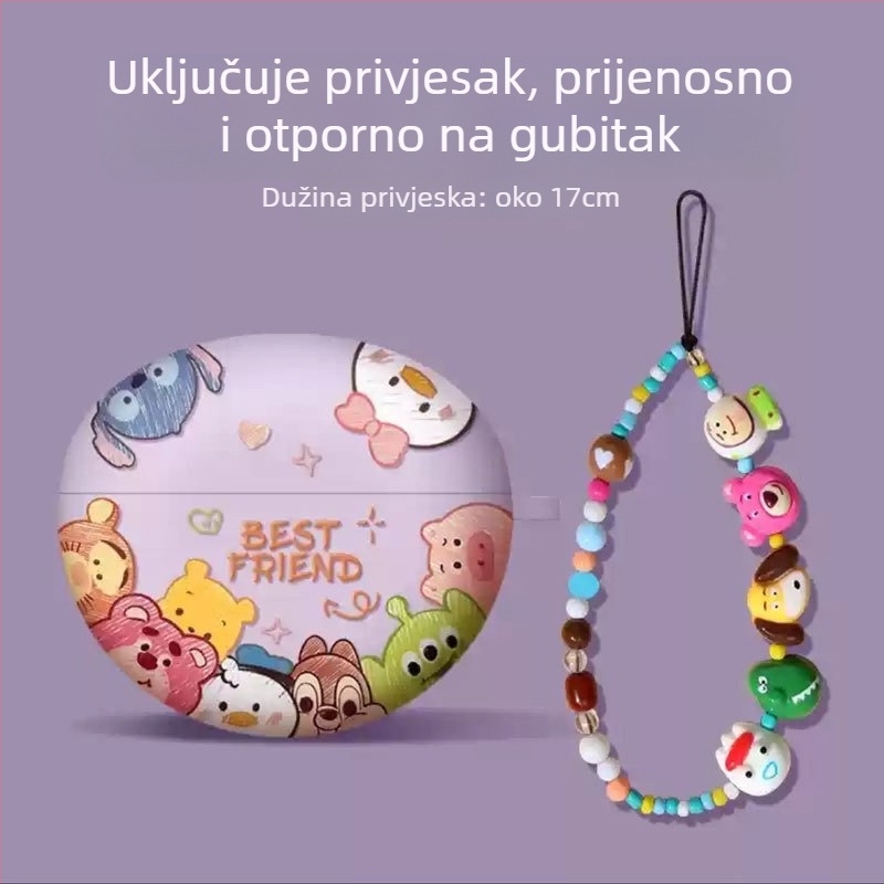 Kućište za Huawei FreeBuds 5i/6i – klip-stil, lik s karikature sa zvjezdicama, TPU mekano kućište s premazom u spreju