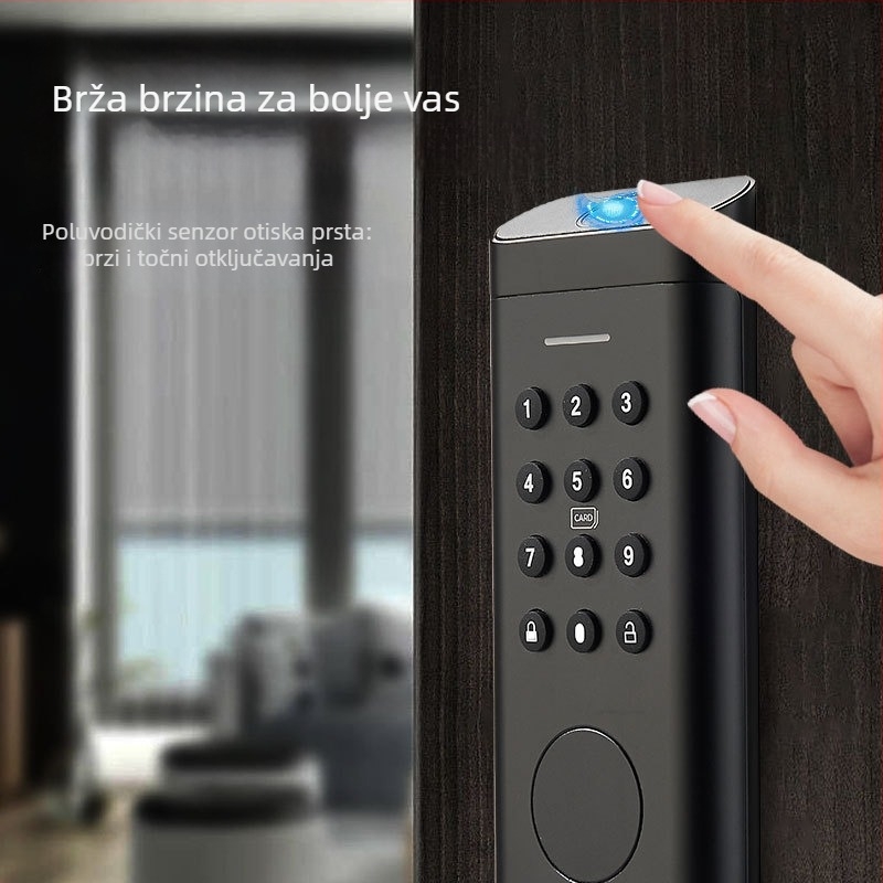 Pametna brava s otiskom prsta, američki standard, WiFi upravljanje aplikacijom, model D2, cinkova legura