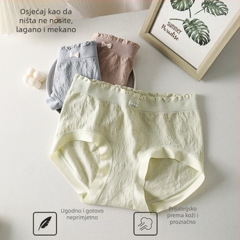 Plus-size ženske gaćice bez šavova – pletene, srednji pojas, podizanje bokova, prozračne viskoze, podstava 90–95% viskoze