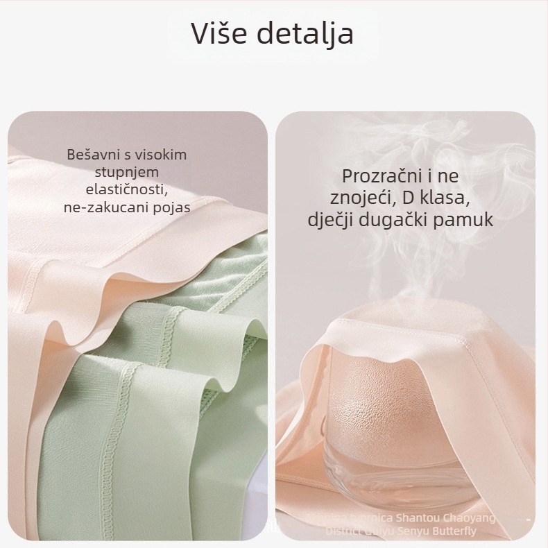 Modal donje rublje za žene, pletene, središnji struk, prozračno i antibakterijsko, pamukova podstava u preponama