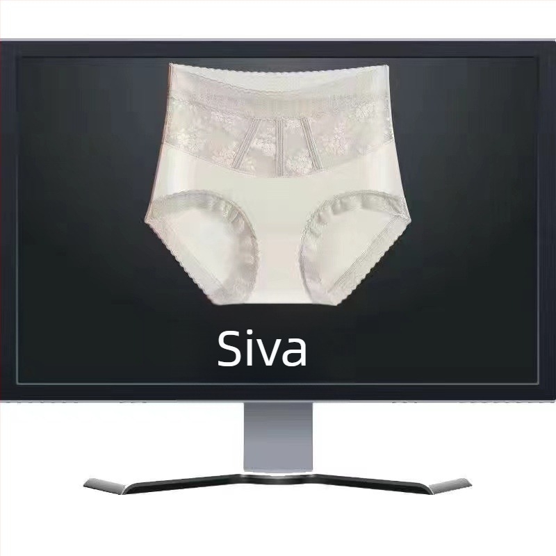 Plus-size ženske gaćice od Ice Silk, visoki pojas, prozračan materijal, s liftingom stražnjice, pleteni